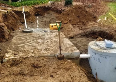 Connecting new tank and lift station to the house
